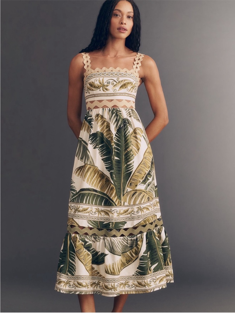 NWT FARM Rio Dress | Anthropologie Trancoso Midi Dress